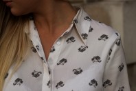 gemusterte Bluse mit Leopardenköpfen | Leopard Faces | Style my Fashion