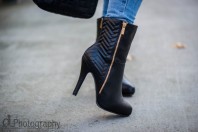 Leather, fake fur and heels