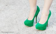 grüne Plateau High-Heels in Samt | Ein Traum in Ma... | Style my Fashion