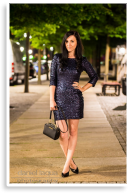 Blue sparkling sequin dress | Style my Fashion