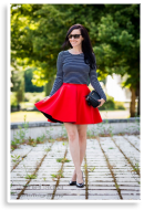 Red scuba skirt | Style my Fashion