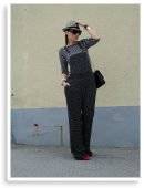 Polka dot smart dungarees | Style my Fashion