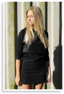 Edler Look in schwarz mit Lederdetail | Style my Fashion