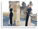 two toned long dress | Style my Fashion